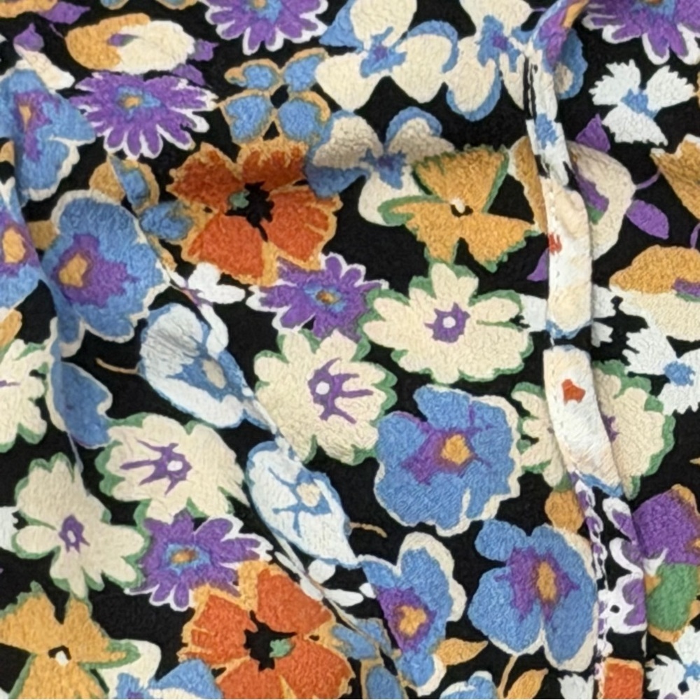 Dear John Multicolor Floral Blouse Size Small Cottagecore Preppy Top - Picture 4 of 11